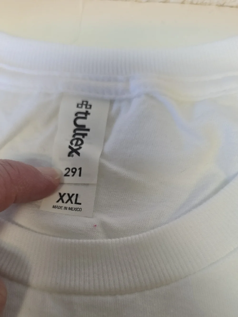 Tultex White Crewneck T-Shirt Custom Made - Picture 2 of 4
